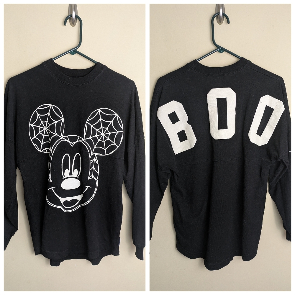 Disney Halloween glow in the dark Boo Mickey spirit jersey oversized shirt